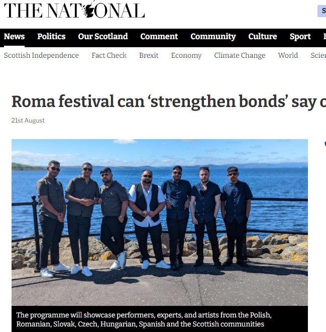 Roma Festival in The National Scottish paper