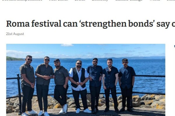 Ando Glaso's Roma Festival in The National Scottish paper